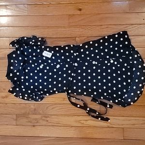 Kidpik Navy Blue Polka Dot Size 6 Dress